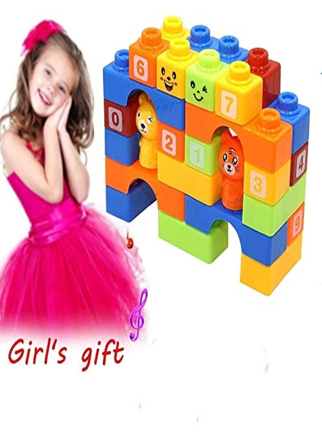 MAPA PLAY 44 Pcs DIY Interlocking Building Blocks Puzzle Toy Set,Block Game for Kids,Puzzle Play Set Toy,Creative Stacking Blocks Toys Set for Kids(44 Pcs),Multi - Image 4